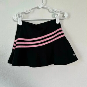 Adidas toddler girls tennis skirt athletic skort Kids School black pink stripes
